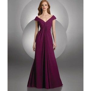 Bari Jay Gown Raspberry Pink Purple Size 14 Bridesmaids Dress  Style 425 NWT